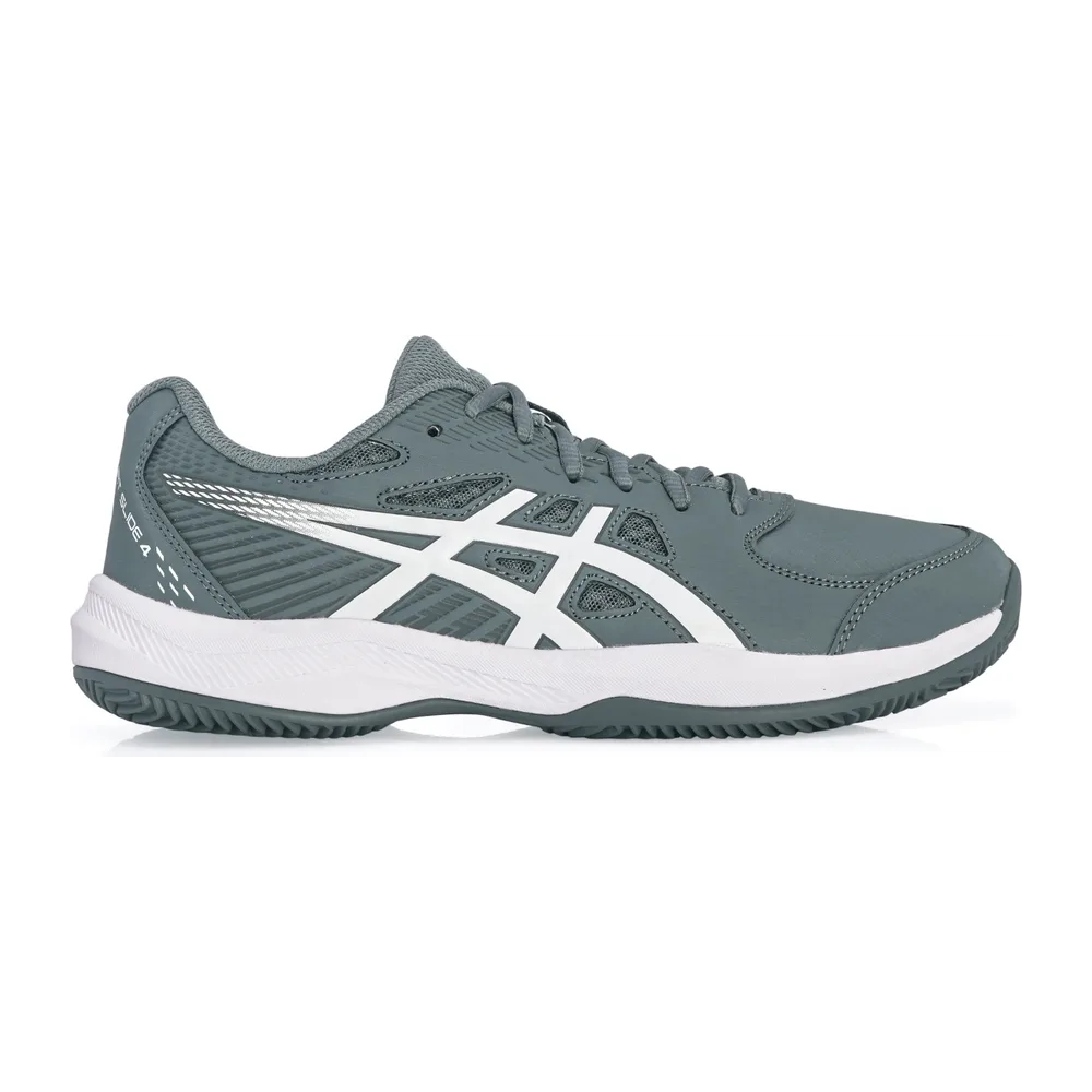 Asics Court Slide 4 - Clay - Saibro Masculino — Cinza e Branco
