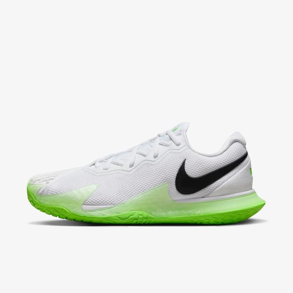 Nike Zoom Vapor Cage 4 Rafa (Quadra Rápida) — Branco e Verde Limão