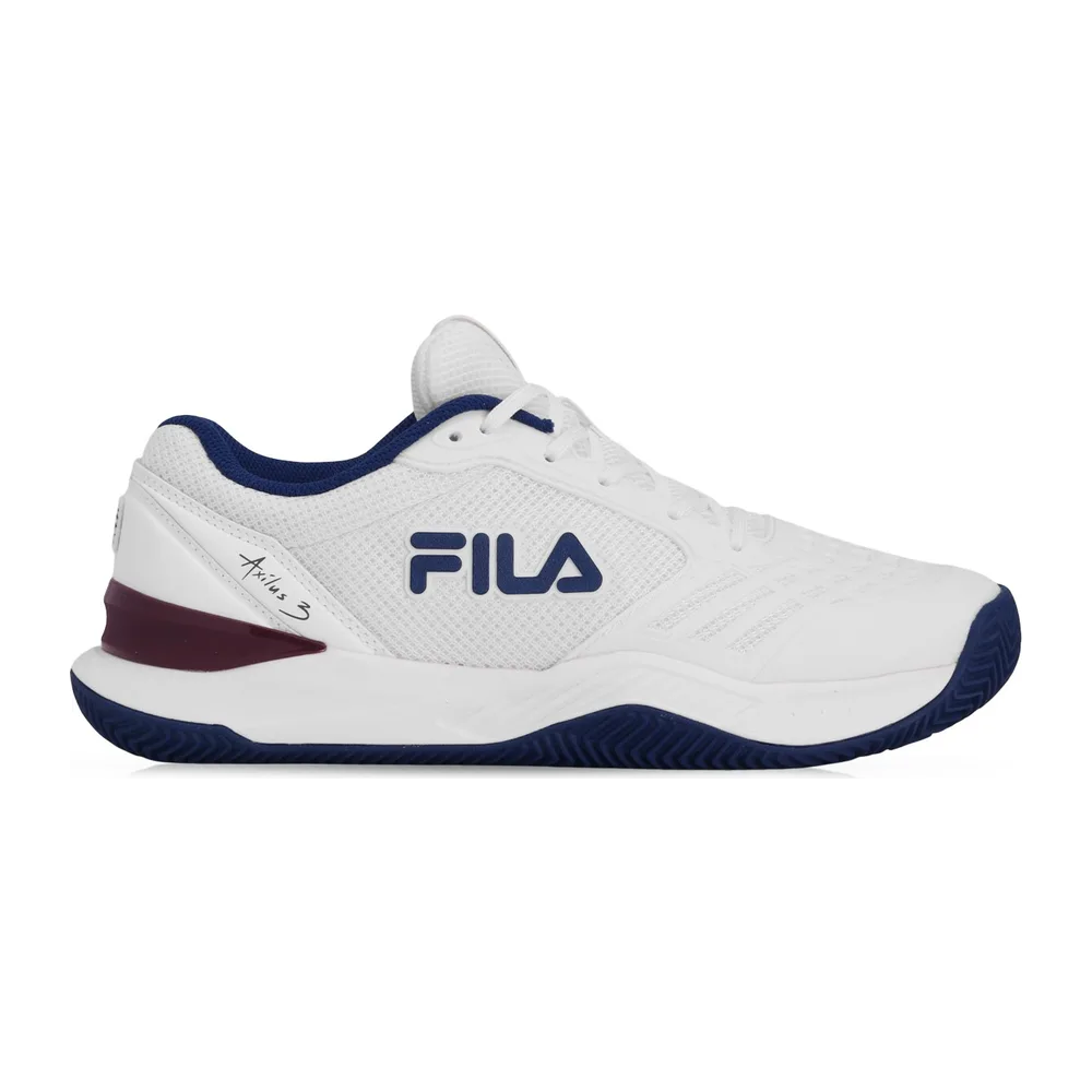 Fila Axilus 3 - Clay Saibro Masculino — Branco e Marinho