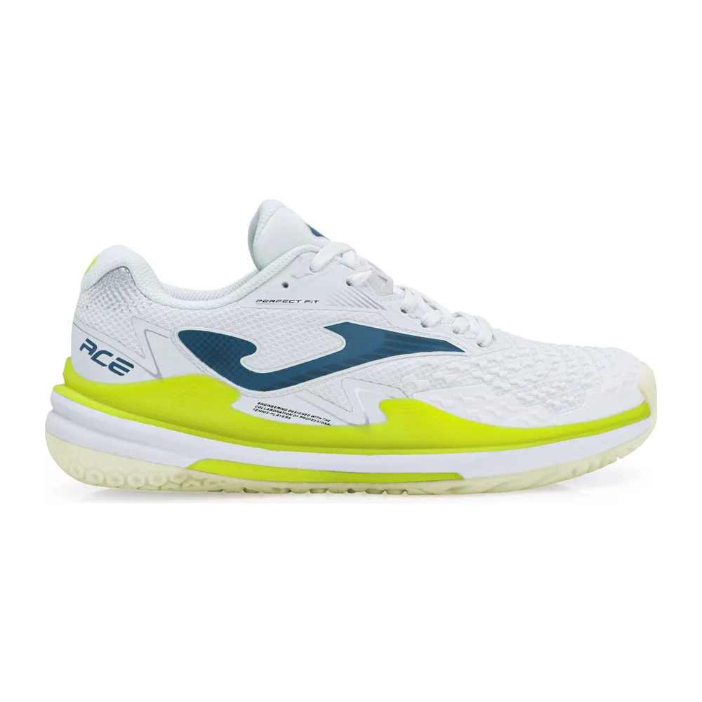 Joma Ace - All Court Masculino — Branco Azul e Amarelo