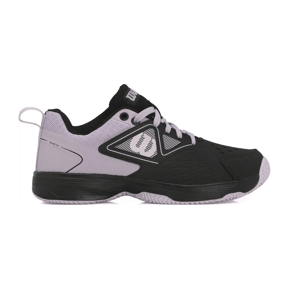 Wilson Slice 3.0 - Clay - Saibro Feminino — Preto e Lilás