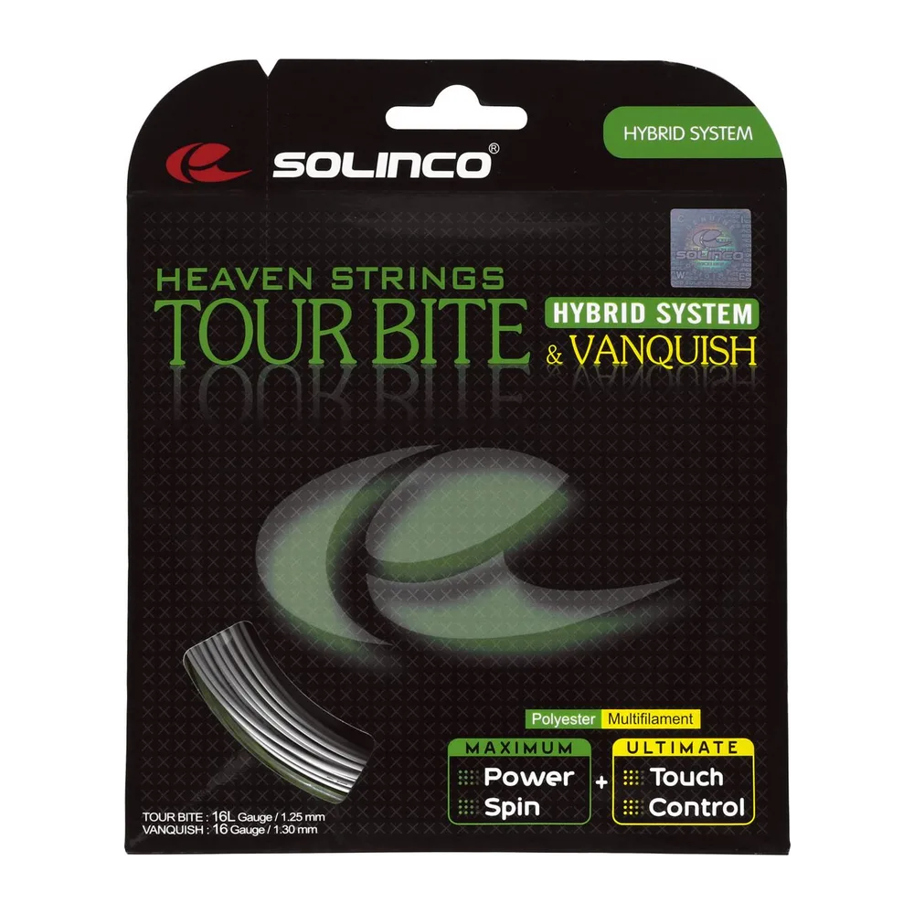 Corda de Tênis Solinco Tour Bite Hybrid16l X Vanquish 1.25mm